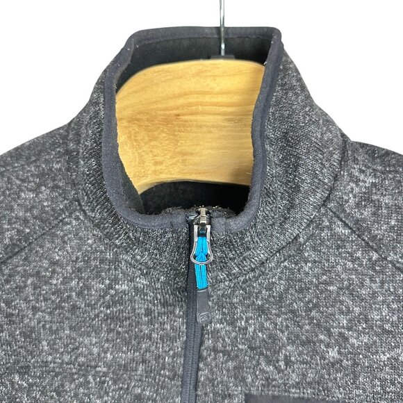 Free Country Fleece Jacket Men M Gray Soft Shell Front Pockets Full Zip - Picture 7 of 14